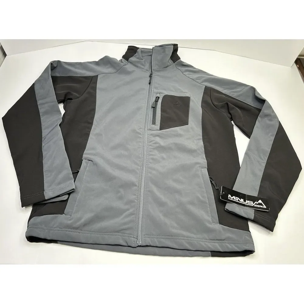 Minus Zero Jacket Men’s XL Softshell Gray + Black Pockets NWT Gorpcore Outdoor